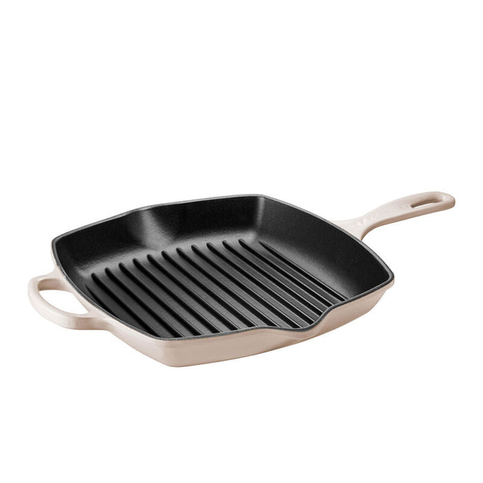 Le Creuset Square Skillet Grill 26 cm | 10 Inch, Meringue
