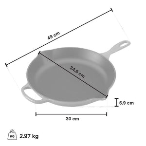 Le Creuset Iron Handle Skillet 30 cm | 12 Inch, White