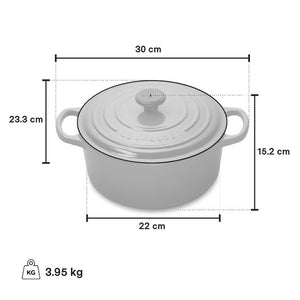 Le Creuset Round Dutch Oven 3.3L, Shell Pink