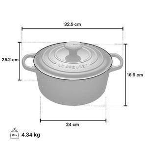 Le Creuset Round Dutch Oven 4.2L, White