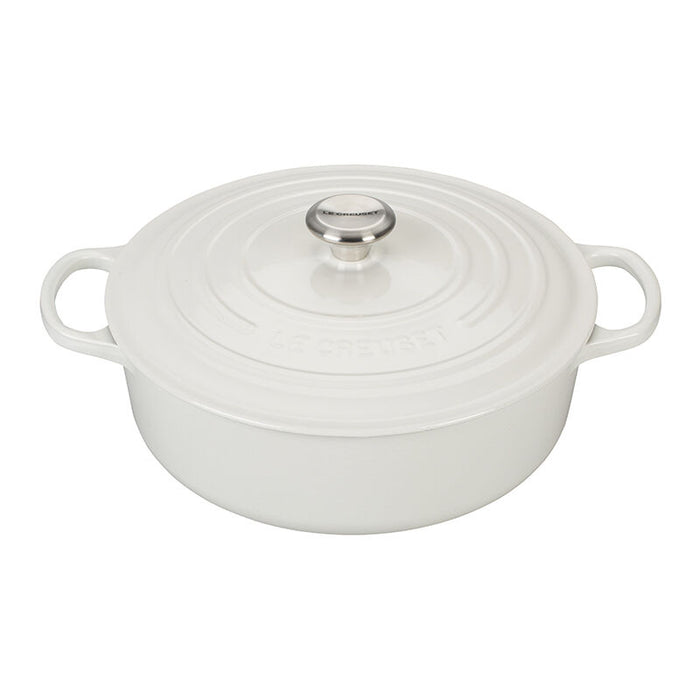 Le Creuset Shallow Round Dutch Oven 6.2L, White