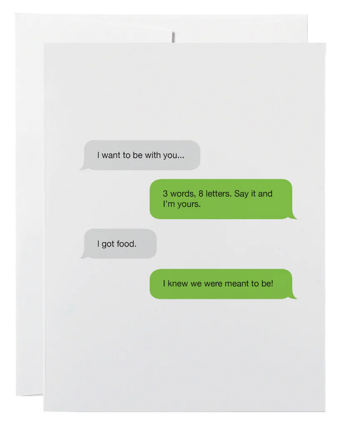 Classy Cards Greeting Card, Texting Love