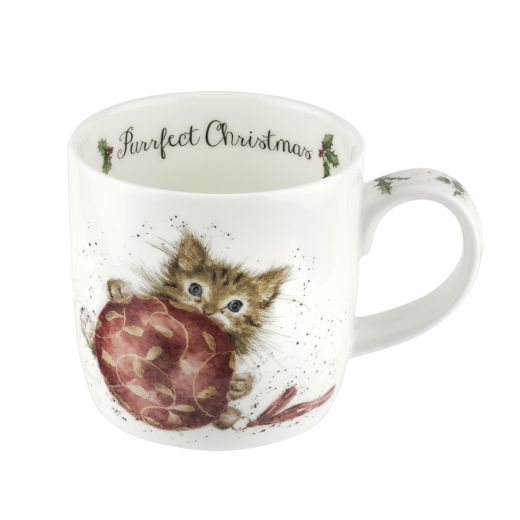 Wrendale Designs Mug 11oz, 'Purrfect Christmas' Cat