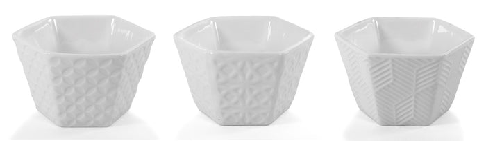 Maison Plus Porcelain Tidbit Bowls Set of 3