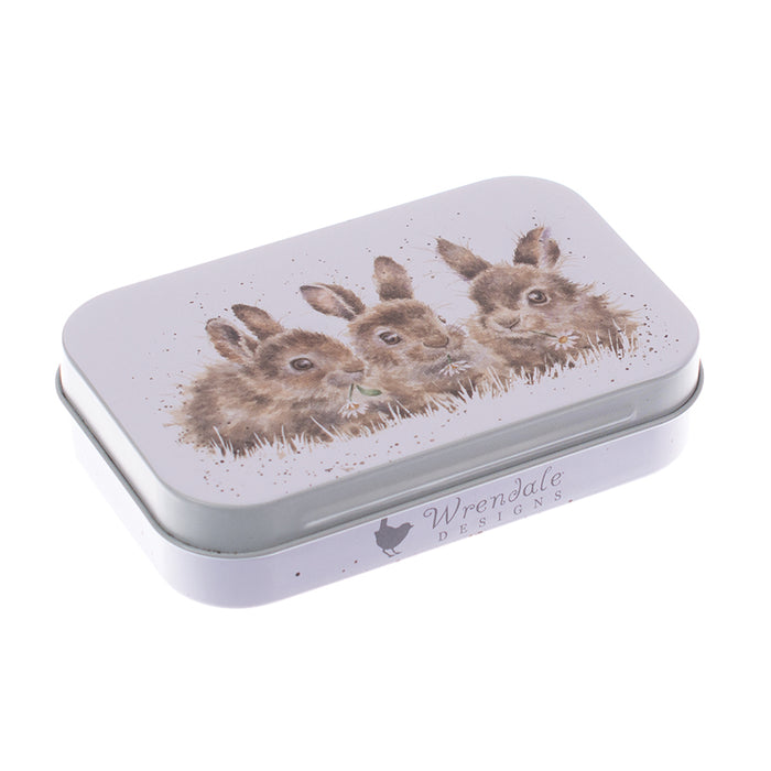 Wrendale Designs Mini Gift Tin, 'Daisy Chain' Bunny Rabbits