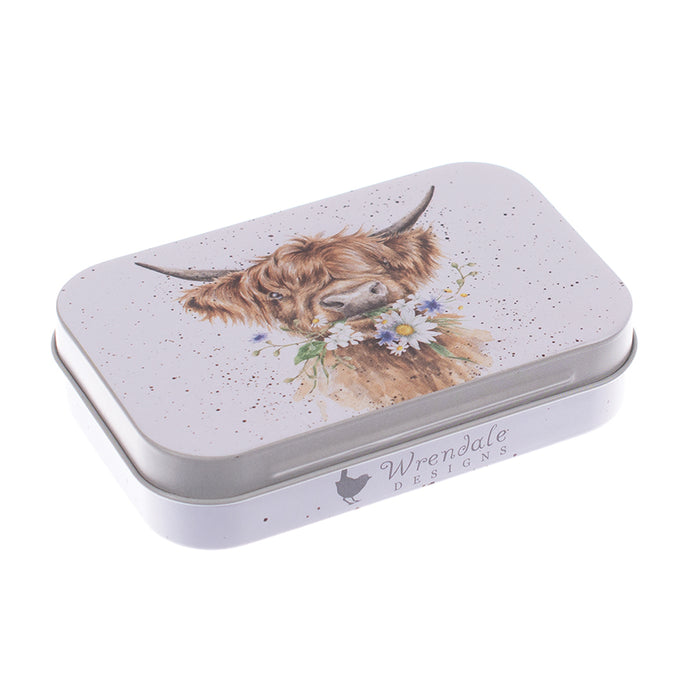 Wrendale Designs Mini Gift Tin, 'Daisy Coo' Highland Cow