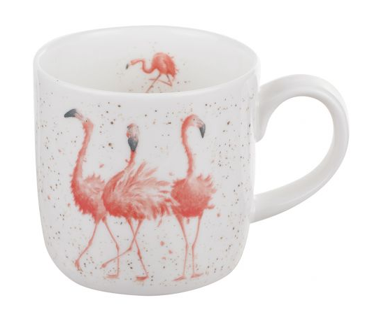 Wrendale Designs Mug 11oz, 'Pink Ladies' Flamingos