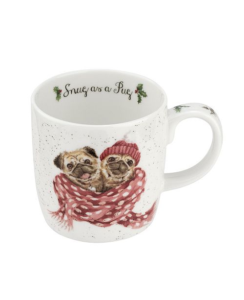 Wrendale Designs Mug 11oz, 'Snug as a Pug'