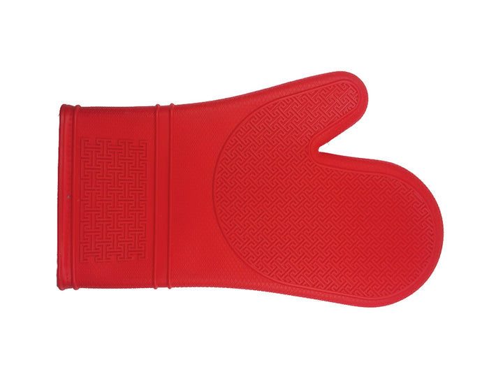 Kitchen Basics Silicone Oven Mitt 12 Inch, Red