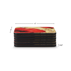 Pimpernel Poppy De Villeneuve Coasters Set of 6