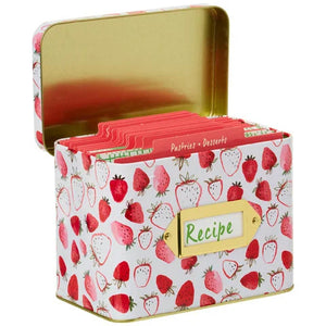 C.R. Gibson Recipe Card Box, Strawberry Fields