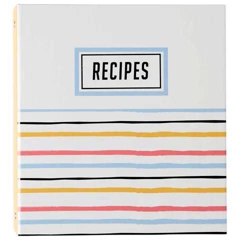 C.R. Gibson Recipe Pocket Page Recipe Binder, Bloom
