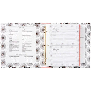 C.R. Gibson Pocket Page Recipe Binder, Night & Day Blush