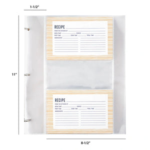 C.R. Gibson Recipe Pocket Page Recipe Binder, Bloom