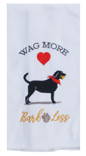 Kay Dee Dual Purpose Terry Tea Towel, Pet Lovers Only Wag More Dog