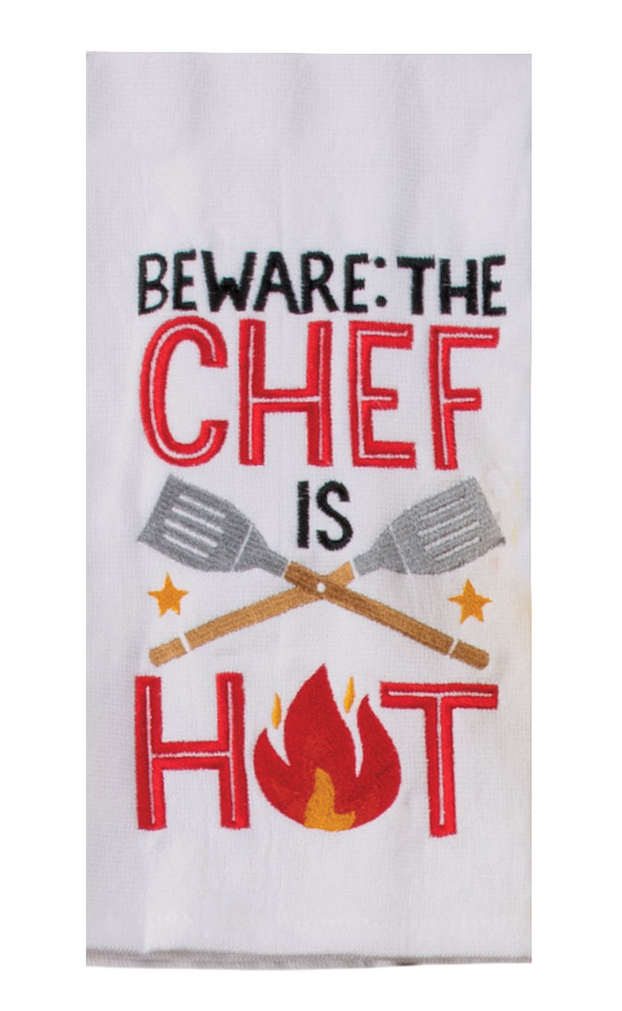 Kay Dee Dual Purpose Terry Tea Towel, Grill Boss Chef is Hot