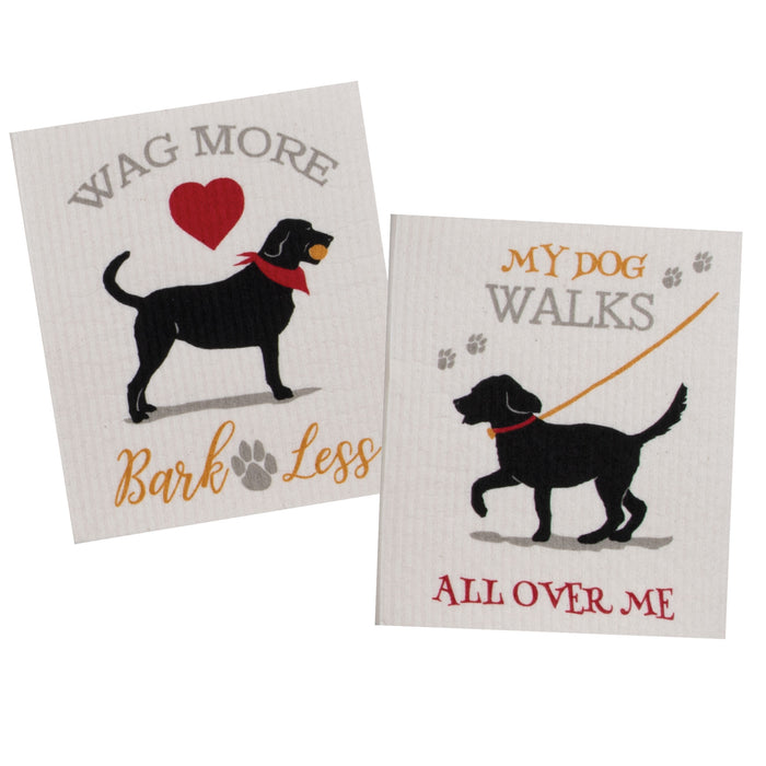 Kay Dee Swedish Dishcloths Set of 2, Pet Lovers Only Dog Combo #2