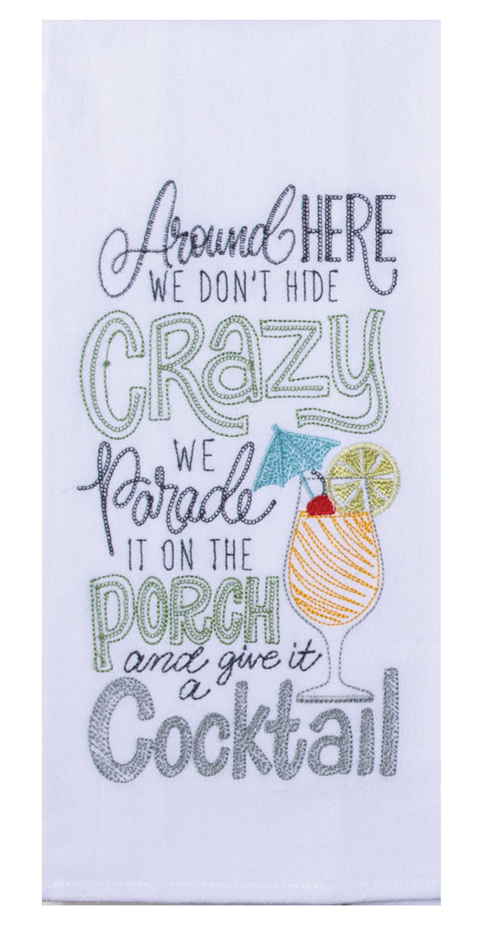 Kay Dee Flour Sack Tea Towel, Snarkasms Crazy Cocktail