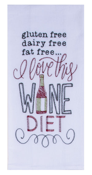 Kay Dee Flour Sack Tea Towel, Snarkasms Wine Diet