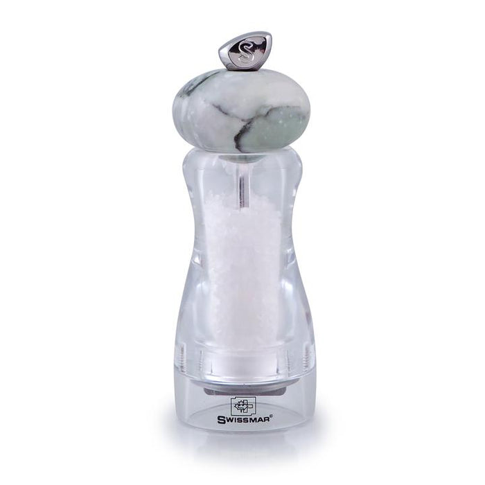 Swissmar Andrea Pepper Mill 6-Inch, Clear Acrylic with Granite Top
