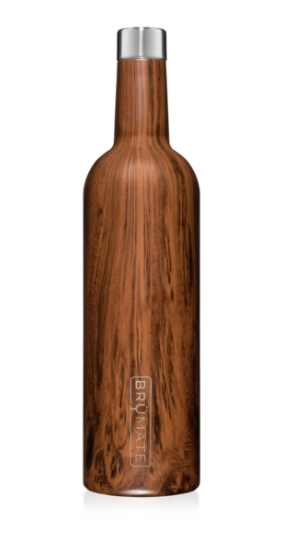 BruMate Winesulator Wine Canteen 25oz, Walnut