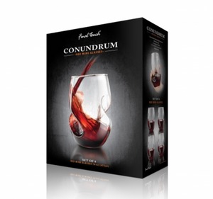 Final Touch Conundrum Red Wine Glasses Set of 4