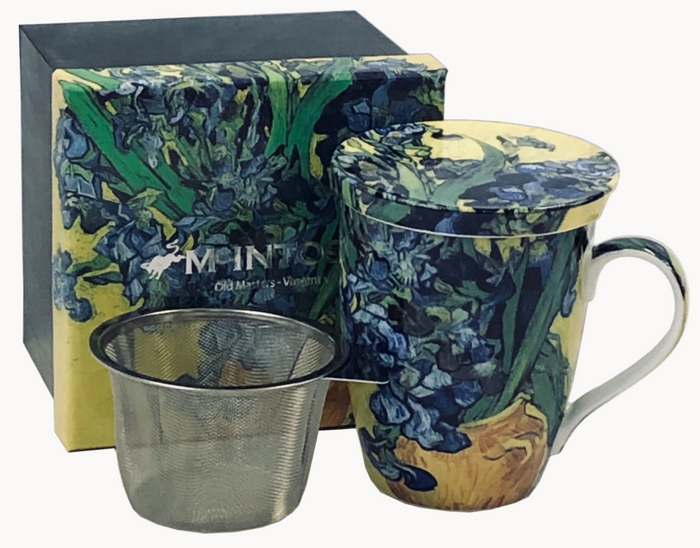 McIntosh Tea Mug with Infuser & Lid, Van Gogh Irises