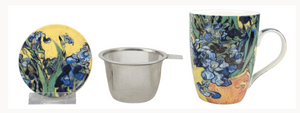 McIntosh Tea Mug with Infuser & Lid, Van Gogh Irises