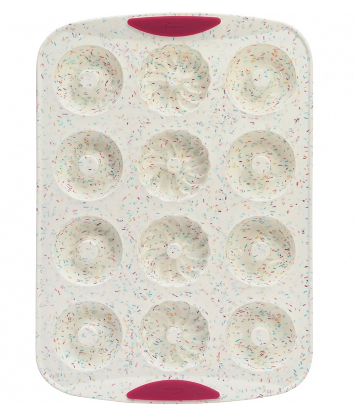 Trudeau Doughnut Pan, Confetti Fuchsia