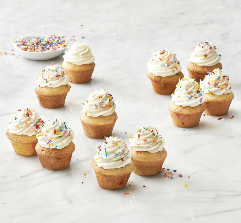 Trudeau Structure Silicone™ Mini Muffin Pan 24 Cup, White Confetti