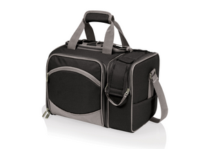 Picnic Time Malibu Picnic Basket Cooler, Black & Grey