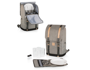 Picnic Time Frontier Picnic Backpack, Heathered Grey