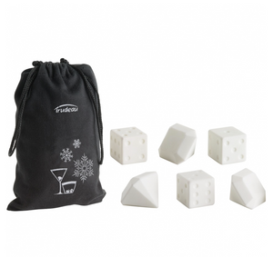 Trudeau Ceramic Chills Whiskey Stones 7pc Set