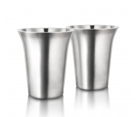 Final Touch Stainless Steel Double Wall 8oz Coffee Cup Set