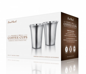 Final Touch Stainless Steel Double Wall 8oz Coffee Cup Set
