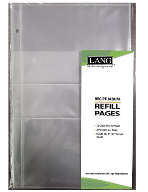 LANG Large Recipe Album Divided Refill Pages