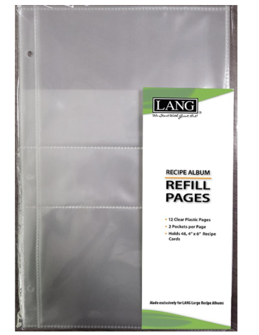LANG Large Recipe Album Divided Refill Pages