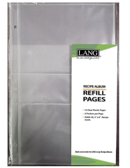 Lang Large Recipe Album Divided Refill Pages