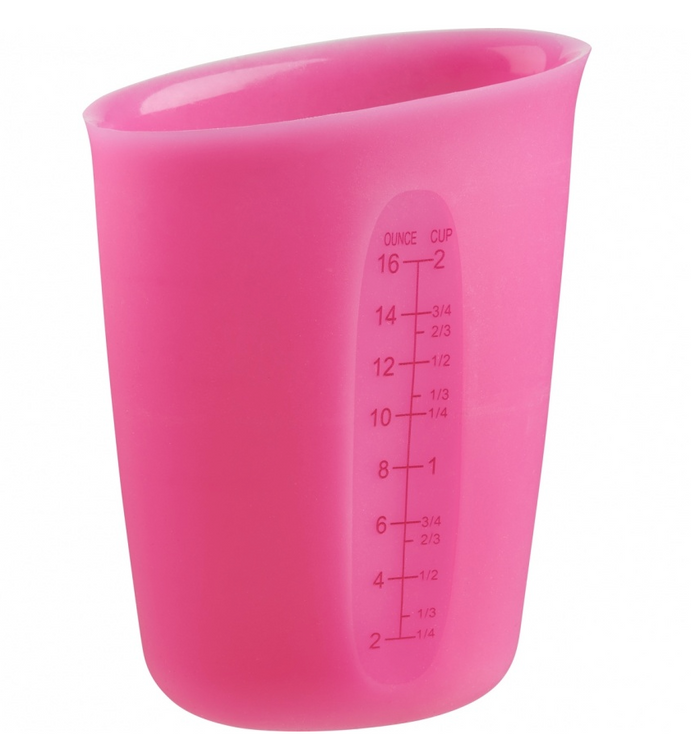 Trudeau Flex Measuring Beaker 2-Cup, Fuchsia