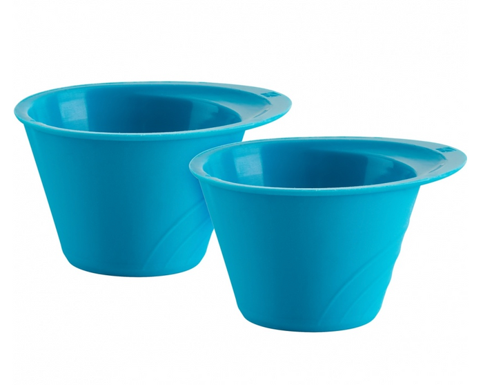 Trudeau Silicone Butter Cups Set of 2, Blue