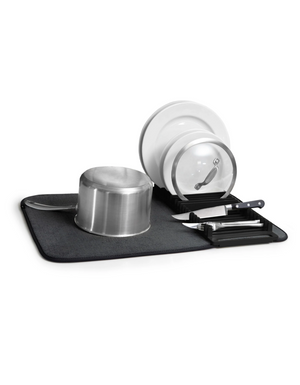 Umbra UDRY Dish Drying Rack with Mat, Black