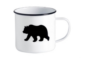 DecorSense Enamel Mug, Bear