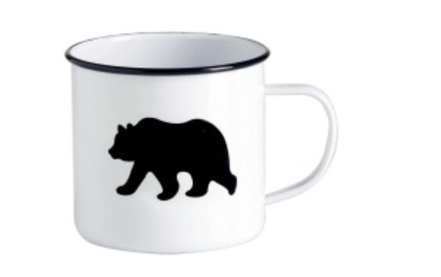 DecorSense Enamel Mug, Bear