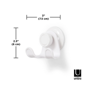 Umbra Flex Gel-Lock Double Hook, White