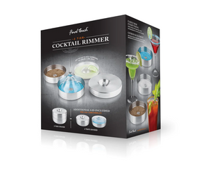 Final Touch Stainless Steel Cocktail Rimmer Tray Set