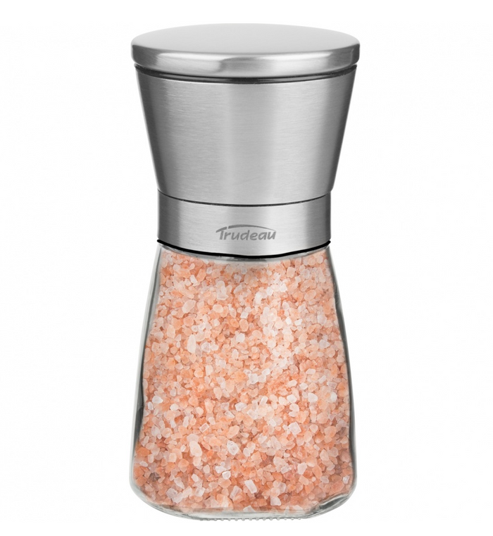 Trudeau Upside Down Pink Himalayan Salt Mill 6 Inch