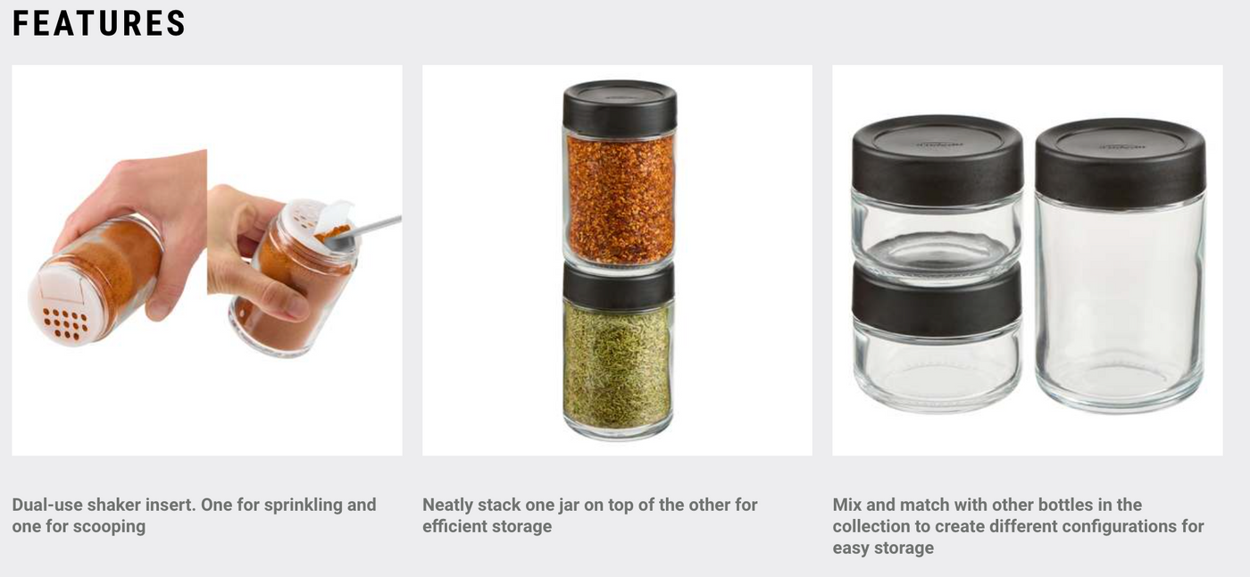 Trudeau Stackable Spice Storage Jars, Set of 5 – Modern Quests