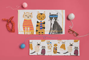 Danica Jubilee Flour Sack Tea Towel Set of 2, Feline Fine