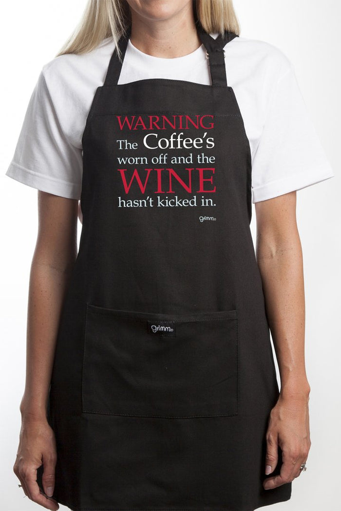 Grimm Apron Adult, 'Warning: the Coffee's Worn Off'