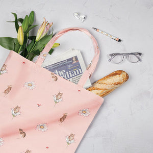 Wrendale Designs Foldable Shopping Bag, 'Oops-A-Daisy'